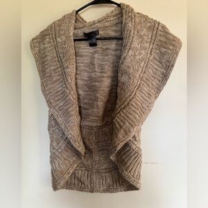 Mandee Tan Women's Knit Cardigan Vest vintage